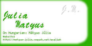 julia matyus business card