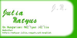 julia matyus business card